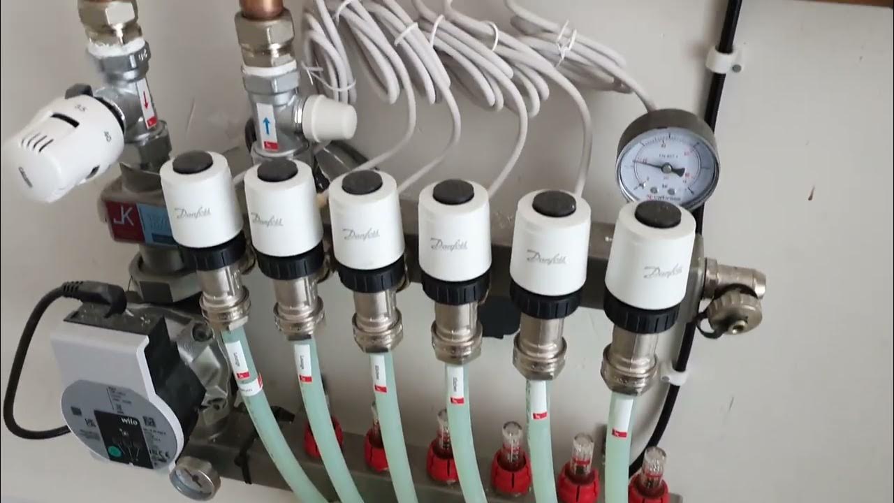 Underfloor Heating Manifold Installation,Heatmiser Control Unit. YouTube