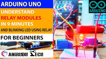 Introduction to relay modules and finally blinking an LED using 5v single channel relay module.