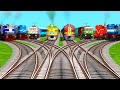 🎱 Rails Crossing On Bumpy Branched & Curved Railroad Tracks | train videos | train simulator classic