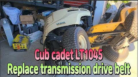 Cub Cadet LT1040, LT1045, LT1050 drive belt replacement.