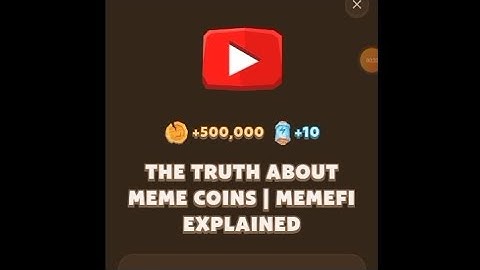 The Truth About Meme Coins Memefi Explained |Youtube Video Code Memefi Video Answers 3 September