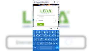 Logging into LEDA using a mobile browser