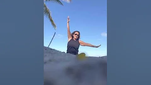 Basics yoga class at the beach