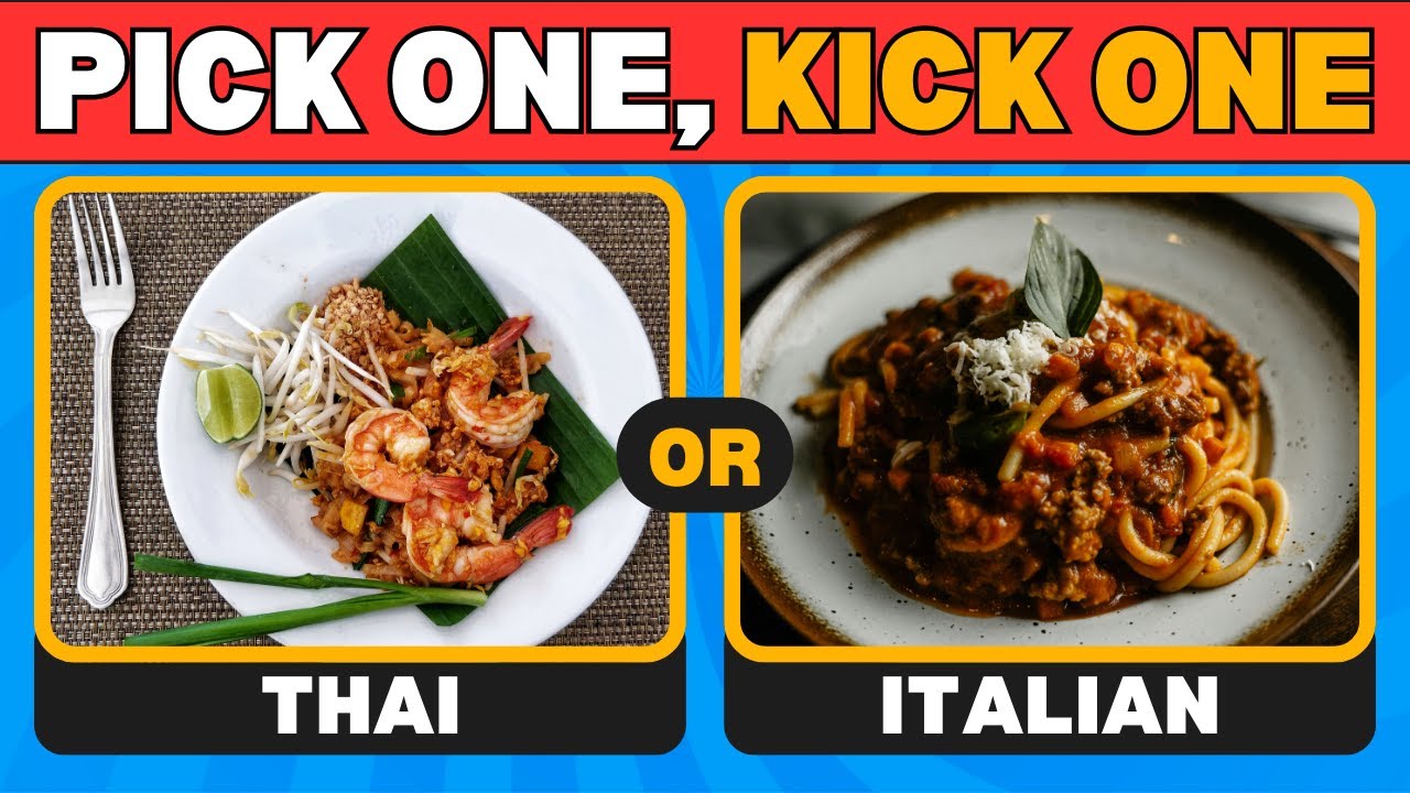 Pick One Kick One: 60 IMPOSSIBLE Food Choices! 🍔🍕