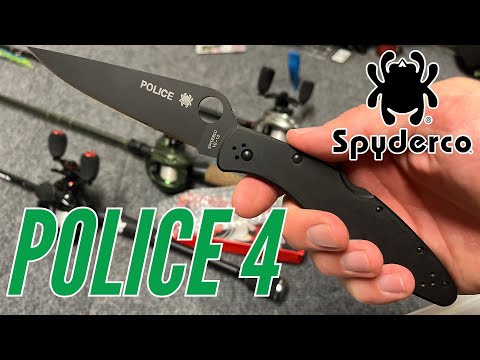 Spyderco C07BKP Police 4 (VG-10, Drop Point, Black, Stainless Steel) Pocket Knife