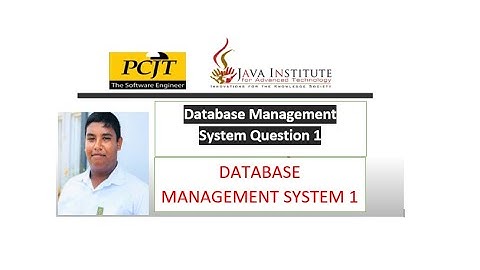 Database Management System Question 1 | Java Institute | PCJT | DBMS