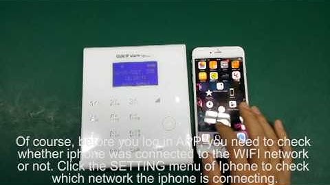 Iphone to set WIFi information for U8-system wifi+GPRS+GSM alarm