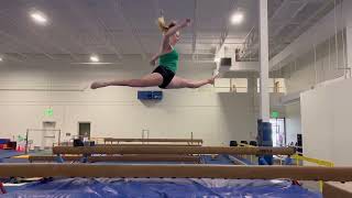 Hannah Sitzman (2023) Level 10 - Training Split Half Beam Leap (June 2022)