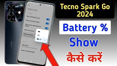 Battery Percentage Setting In tecno spark go 2024, Show Battery Percentage In tecno spark go 2024
