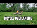 Bicycle overlanding quick campsite setup