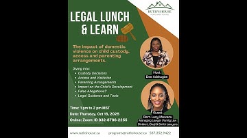 Legal Lunch Webinar - Parenting Agreement & Child Custody