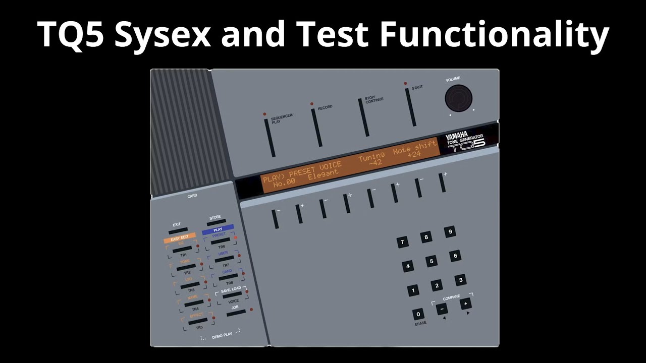 Syex Setup Yamaha TQ5 - Sysex backups, Factory Reset, Test Functionality - YouTube