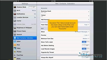 How to setup a Yahoo! email account on your iPad