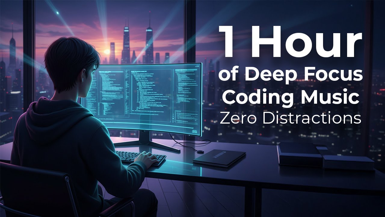 1 Hour of Deep Focus Coding Music — Zero Distractions - YouTube