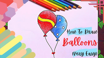 #how to draw Balloons step by step( very easy)