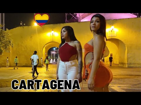 🇨🇴 CARTAGENA COLOMBIA HOT NIGHTLIFE DISTRICT 12:00 AM