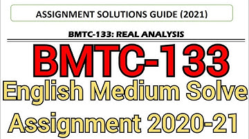 BMTC 133 ENGLISH MEDIUM SOLVE ASSIGNMENT / BMTC 133 SOLVE ASSIGNMENT 2021 / BMTC 133 ASSIGNMENT PDF