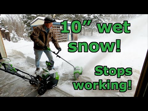 ✅ Слишком много дел? Снегоочиститель с батарейным питанием или снегоочиститель — Greenworks 40 В GMax — 10 дюймов снега