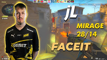 jL PLAYS ON THE FACEIT Ranked (MIRAGE) | jL CSGO POV (28/14) - July 11, 2023