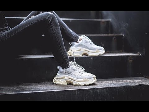 balenciaga triple s white unboxing