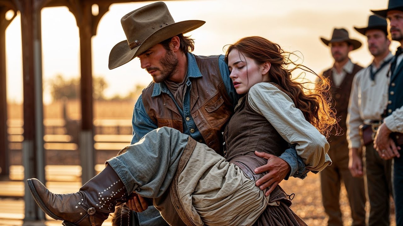 She Collapsed At The Depot From Weakness, The Cowboy Lifted Her And Carried Her Home