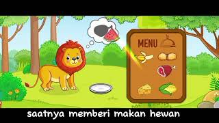 Permainan puzzle tebak gambar dan memberi makan binatang kartun anak playing games kids animals full screenshot 3