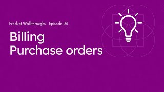 Billing Purchase Orders