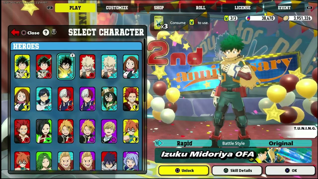 MHUR 2nd Anniversary summons! Deku OFA and Shinso new outfit!