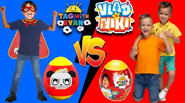 Tag with Ryan vs Vlad and Niki - Full Gameplay Comparison with Combo Panda and Mystery Surprise Egg