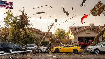 Kekacauan di Amerika Serikat: Badai & Ledakan Microburst Melanda Tempe, Arizona - Pohon Tumbang