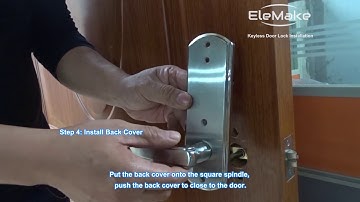 Elemake mechanical keyless door lock installation 1