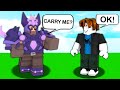 I Asked NOOBS To Carry Me In ROBLOX Bedwars...