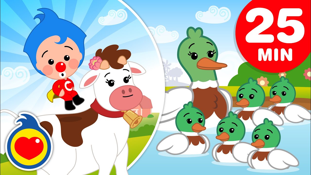 La Vaca Lola ♫ Y Más Canciones Infantiles de Animales (25 Min) ♫ Plim Plim