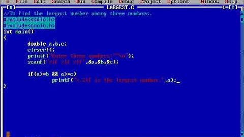 C Program to Find the Largest Number Among Three Numbers