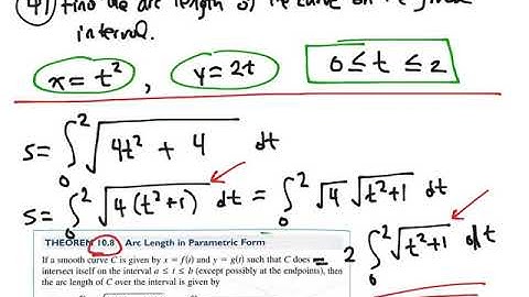 Arc Length in Parametric Form