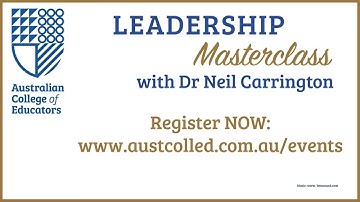 The most common misconception about leadership: ACE Leadership Masterclass with Dr Neil Carrington