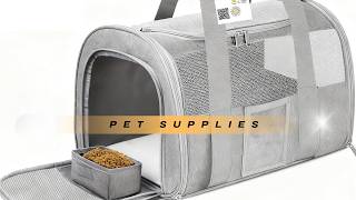 ✈️ Stress-Free Pet Travel! Airline Approved Soft-Sided Collapsible Cat &amp; Dog Carrier 🎒