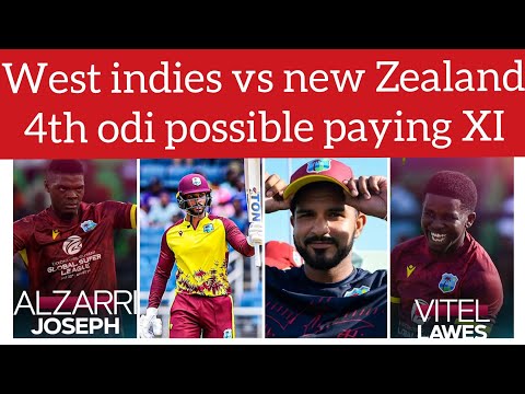West indies deadly playing XI to face new Zealand in 4th odi 2026 musy win ,hope,shimron, vitel