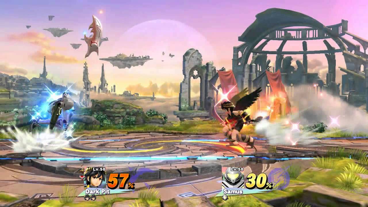 amiibo Dark Pit vs amiibo Samus [amiibo Battle] Super Smash Bros for WiiU