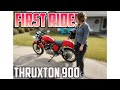 First Ride On The Triumph Thruxton 900! Do I LOVE or HATE it? My Beginner Rider Impression