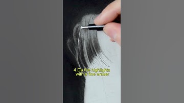 5 Tips on drawing realistic hair #drawing #pencildrawing #charcoal #hairdrawing #drawingtutorial