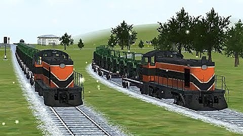 Train Sim - American Midwest Using ALCO S3 at Snowy Day - Simulasi Kereta Api