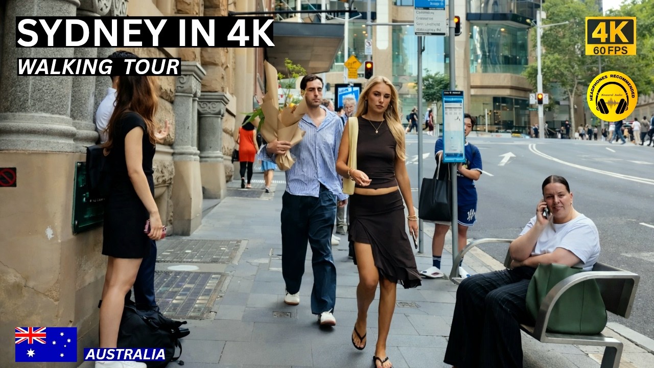 Sydney CBD Walk | Late Afternoon City Tour | 4K60FPS