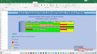 Excel Data Validation and conditional Formatting