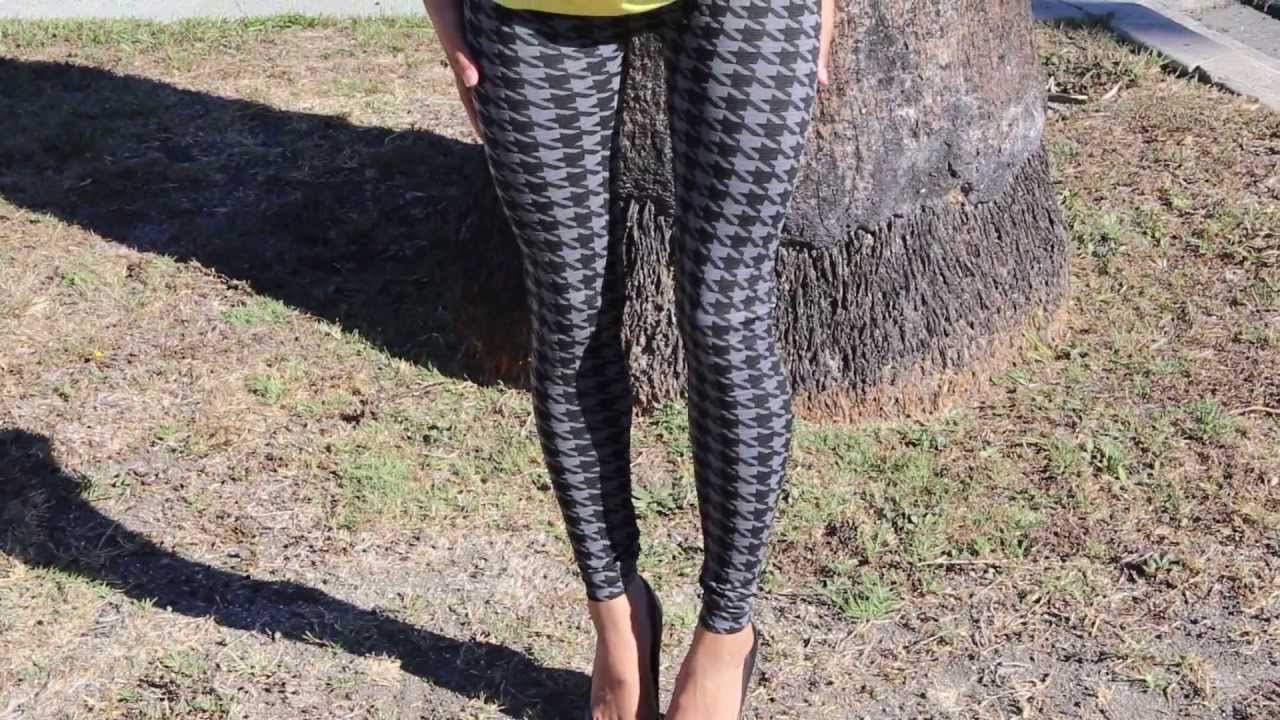 Houndstooth Knitted Legging
