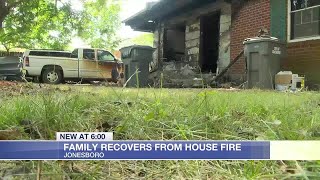 Father grateful son, family escape house fire