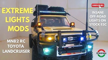 EXTREME LIGHTS UPGRADE - The Ultimate MN82 RC | #toyotalandcruiser #lc79 #offroadlights #spotlights