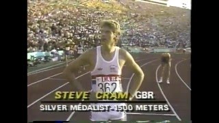 Olympics  1984 Los Angeles  Track  Mens 1500m Finals  Gold GBR Sebastian Coe  imasportsphile