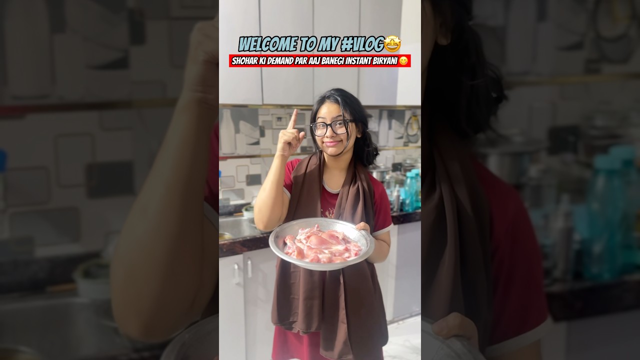 Instant chicken biryani Vlog + Recipe 😋😍 #shaggylifestyle #vloggerlife #biryanirecipe #shorts