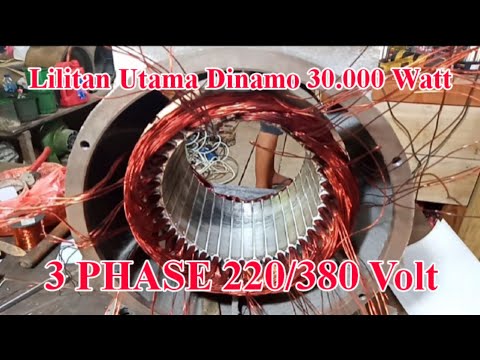 Lilitan Utama Dinamo 30 KW 3 PHASE 220/380 Volt...!